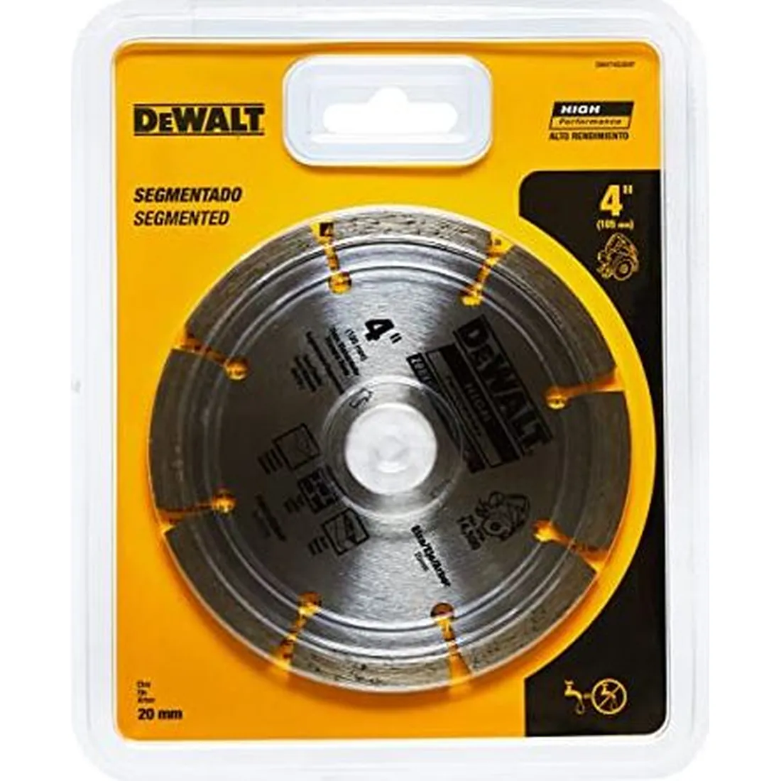 Disco diamantado 4'' 105m segmentado - DEWALT DW47402BHP