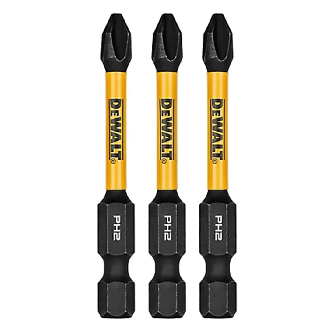 BITS PHILLIPS PH2 FLEXTORQ 2.1/4'' (5,7CM) CARTELA COM 3 UNIDADES DWAF2PH2IR3 DEWALT