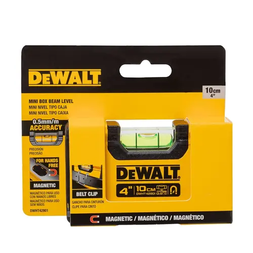 NÍVEL DE BOLSO MAGNÉTICO 4" (10CM) DEWALT DWHT42801 