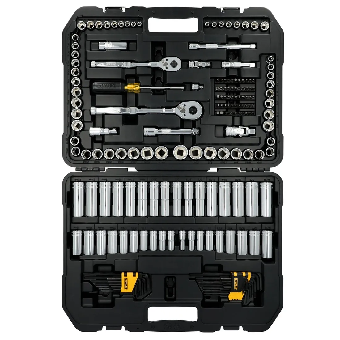 JOGO DE FERRAMENTAS MECÂNICAS 3/8” e 1/2" 182 PEÇAS DWMT45404 DEWALT