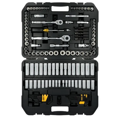 JOGO DE FERRAMENTAS MECÂNICAS 3/8” e 1/2" 182 PEÇAS DWMT45404 DEWALT
