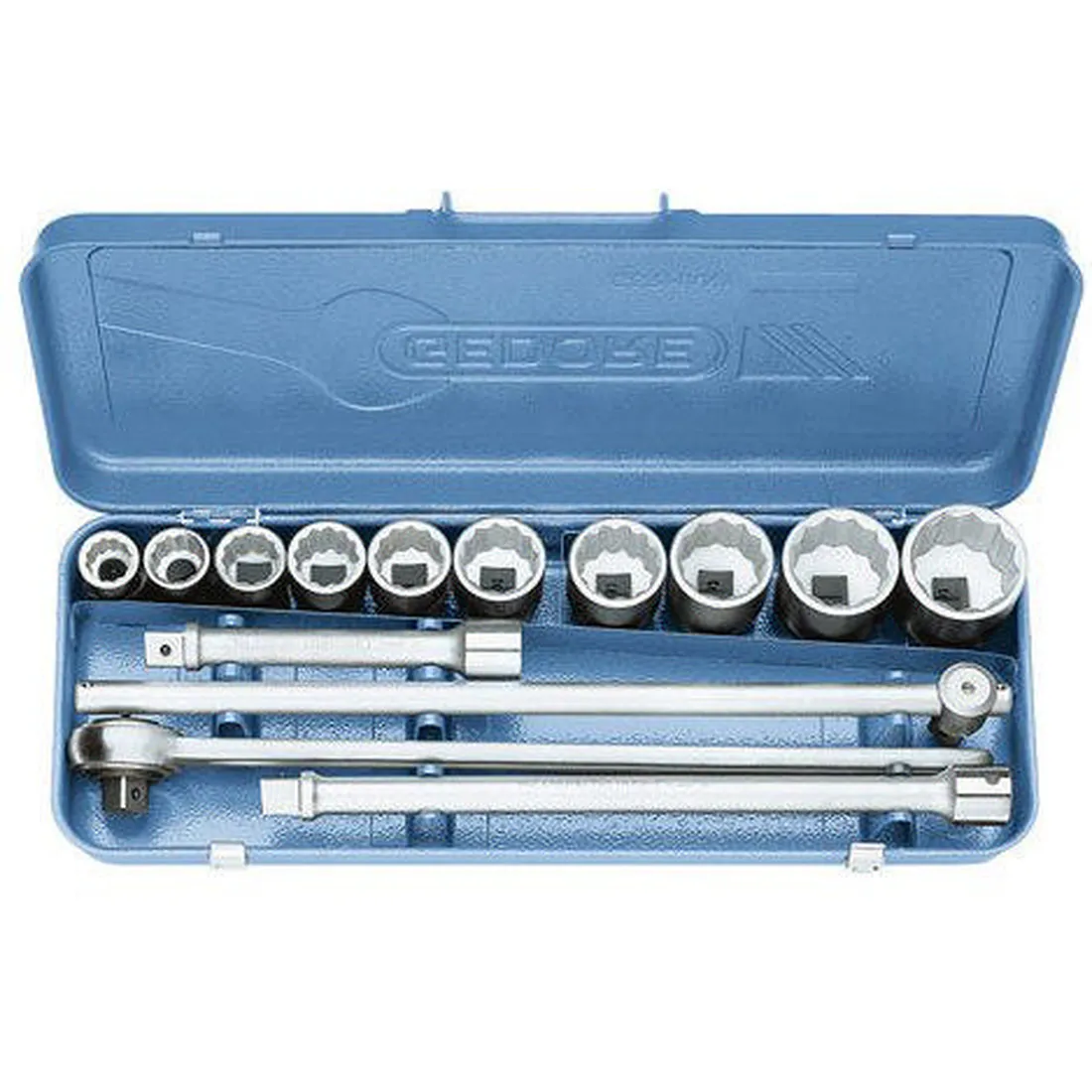 JOGO DE SOQUETE E ACESSÓRIOS 3/4" - 22 A 50MM 14 PEÇAS D32EMU - GEDORE 017201