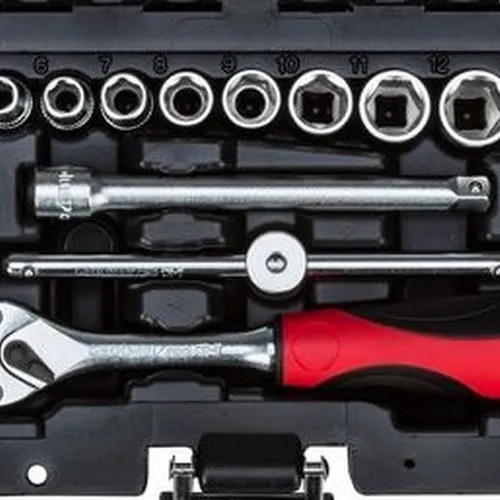 Jogo de Soquetes Sextavados 4 a 13mm Encaixe de 1/4 Pol. com 16 Peças - GEDORE RED R49003016