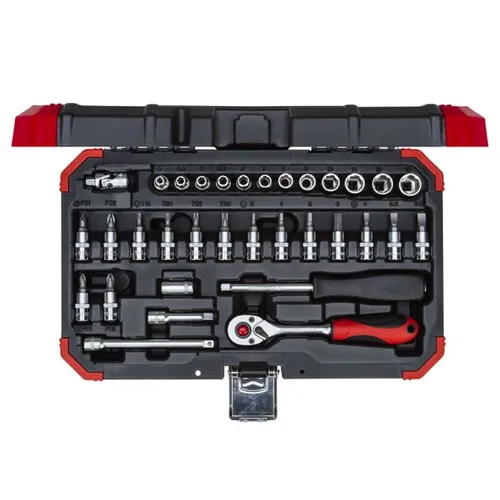 Jogo de Soquetes com Encaixe de 1/4 Pol. com 33 Peças - GEDORE RED R49003033