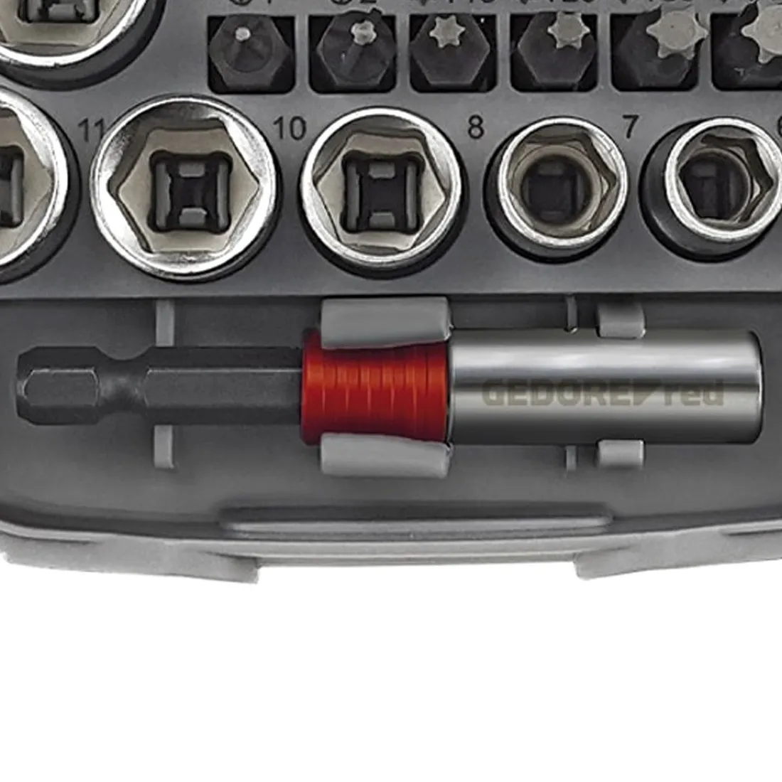 Jogo de Soquetes Sextavados com Catraca 1/4 Pol. CR-V com 23 peças - GEDORE RED R49005023