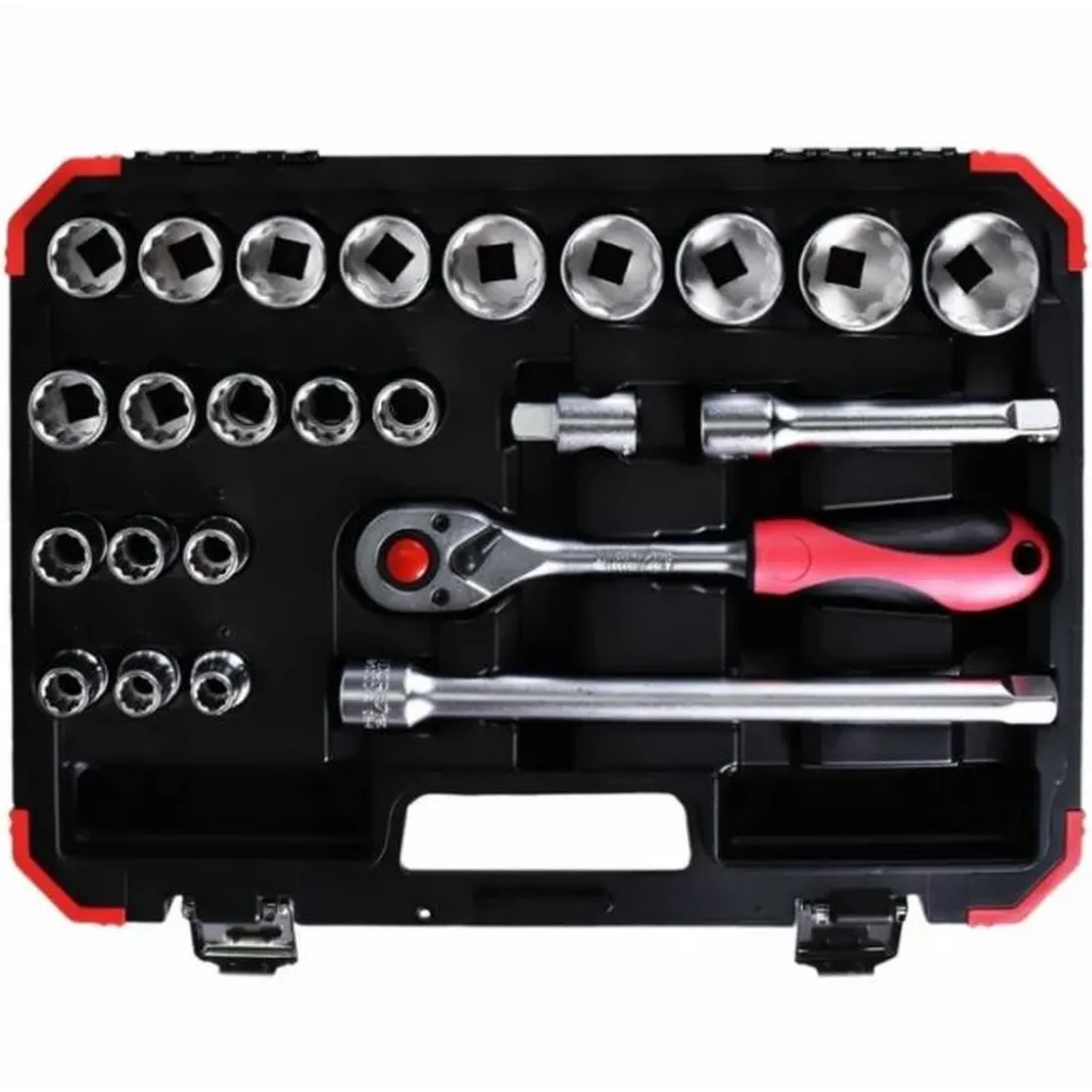 Jogo de Soquetes Sextavados com Encaixe 1/2 Pol. 24 Peças - GEDORE RED R69003024