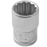 Soquete Estriado Curto 19mm com Encaixe 1/2Pol. - GEDORE-D19-19MM - imagem 1