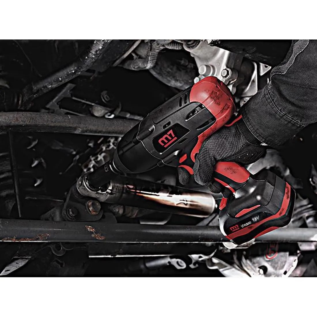 KIT CHAVE DE IMPACTO 1/2" COM CARREGADOR E 2 BATERIAS - M7 DW-18502