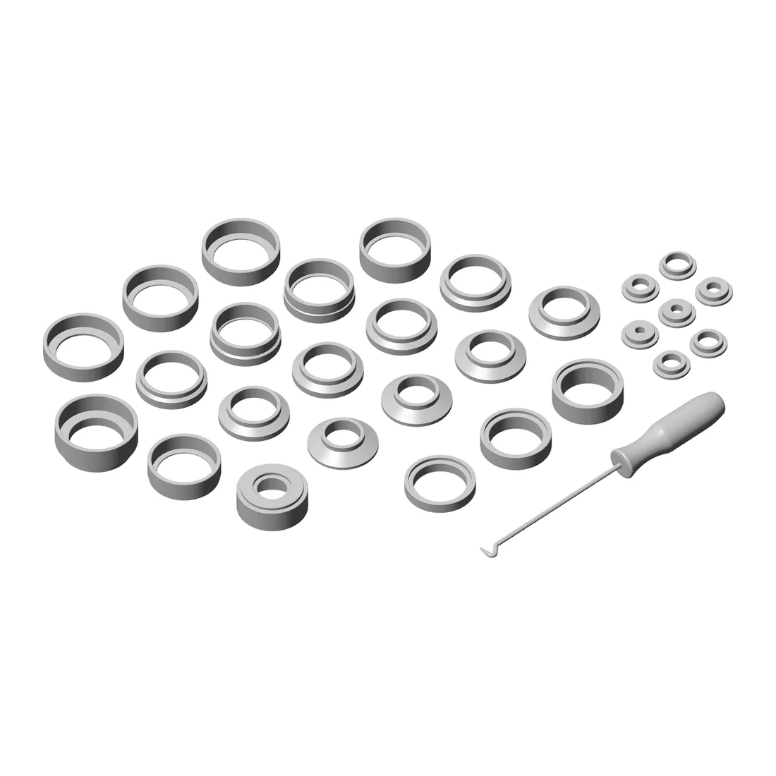 Kit de Ferramentas para Instalar e Extrair Retentores de Comando de Valvulas - RAVEN 101300