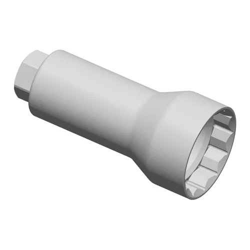 Soquete estriado de 54,5mm longo, para porca de retenção da árvore de saída da caixa de transmissão manual de 6 marchas Ford - RAVEN 122005