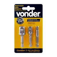 Jogo de Adaptador para Soquetes com 3 Peças - Vonder - imagem 1