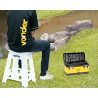 BANQUETA PLÁSTICA DOBRÁVEL TRANSPARENTE ALTURA 45 CM VONDER - imagem 2