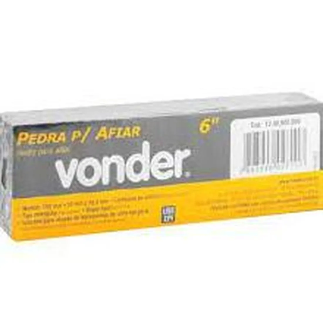 Pedra para afiar dupla face, 6", retangular - VONDER 12.40.600.000