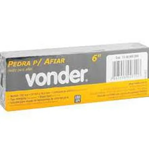 Pedra para afiar dupla face, 6", retangular - VONDER 12.40.600.000