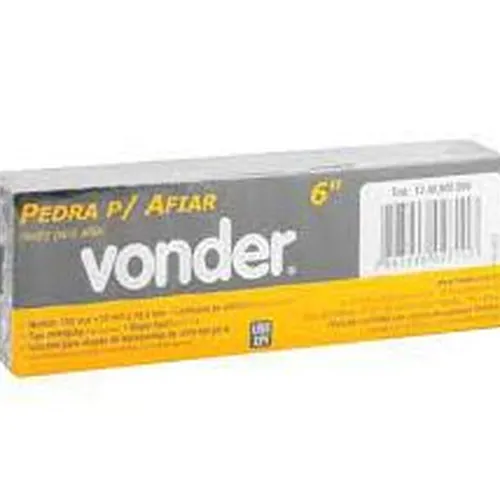 Pedra para afiar dupla face, 6", retangular - VONDER 12.40.600.000