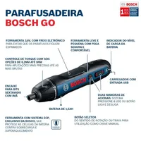 Parafusadeira a Bateria 3,6V Bosch Go 2 - BOSCH - imagem 2