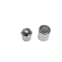 Tampa válvula bico pneu carro/moto metal cromado - Kit 4 peças EATON - imagem 1
