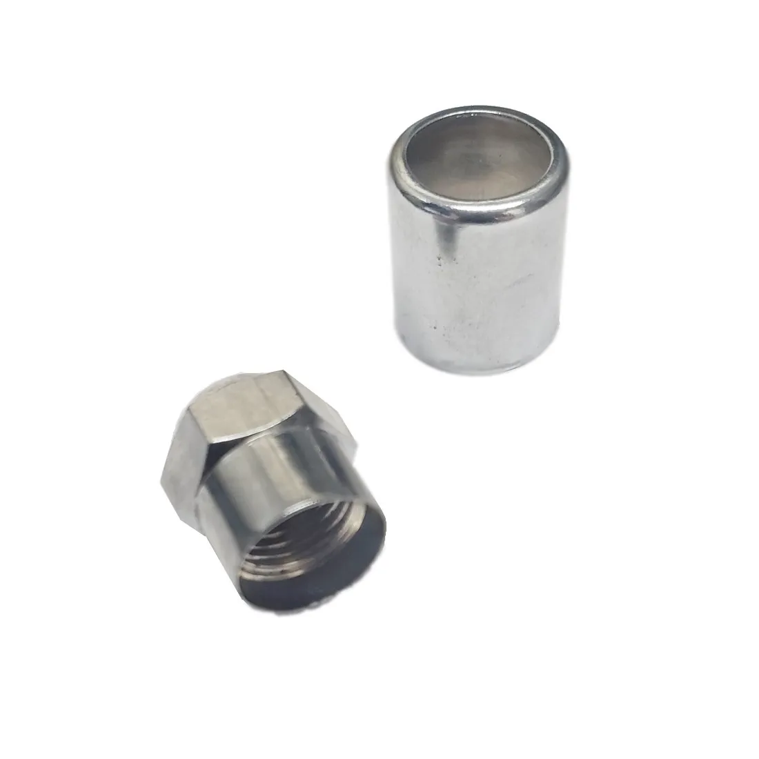 Tampa válvula bico pneu carro/moto metal cromado - Kit 4 peças EATON