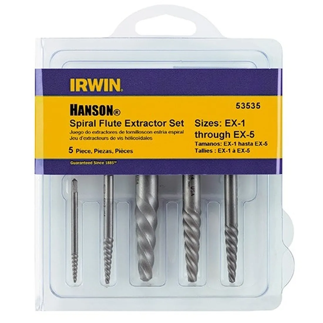 Conjunto De 5 Pçs Extrator De Parafusos Quebrados - IRWIN 53535