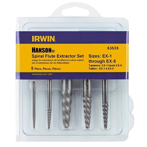 Conjunto De 5 Pçs Extrator De Parafusos Quebrados - IRWIN 53535