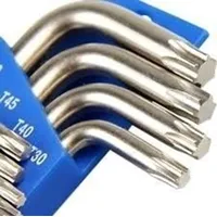 Jogo de Chaves Torx tipo L Extra Longa com 09 Peças - KINGTONY-20319PR - imagem 1