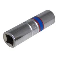 Soquete de Vela Estriado 14mm com Borracha e Encaixe de 3/8 Pol. - KINGTONY 36B014 - imagem 1