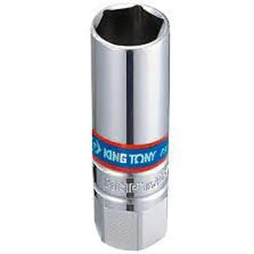 Chave de vela tipo soquete 16mm x 1/2 sextavado com anél de borracha - KING TONY 463516R