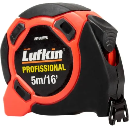 Trena Profissional de 5 Metros - Grátis Trena de 2 Metros - LUFKIN L616CMEB