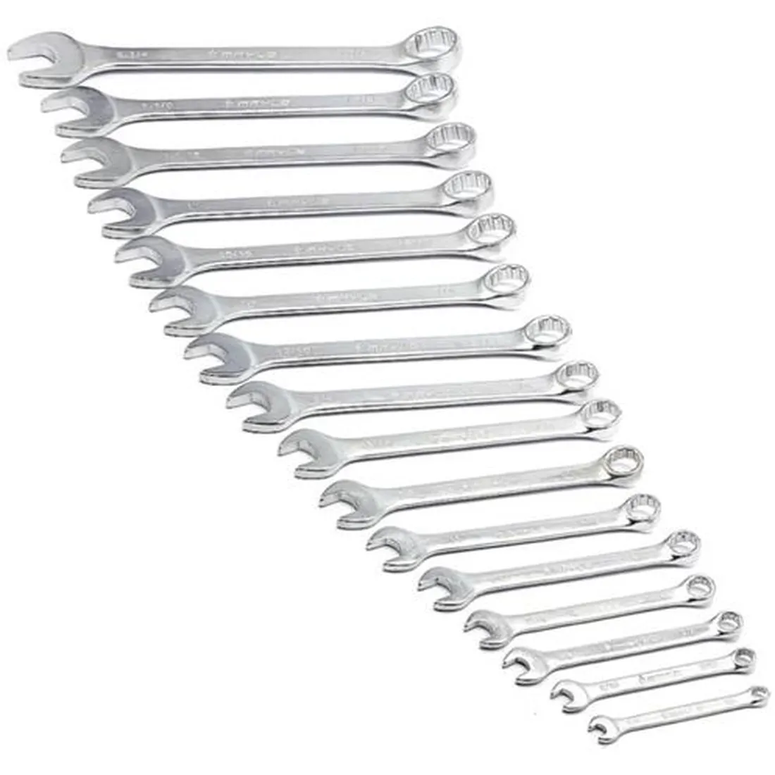 Jogo chave combinada 1/4 a 1.1/4 com 16 pçs - MAYLE
