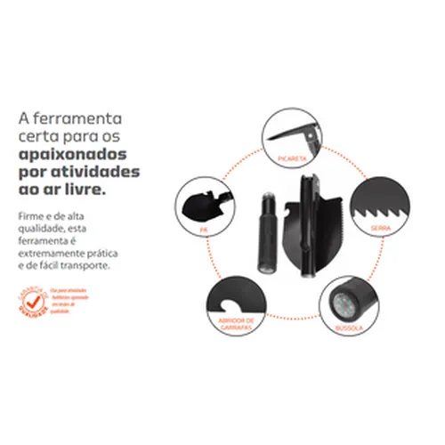 PÁ CAMPING MULTIFUNÇÕES 5X1 REF. - ROBUST S99886000