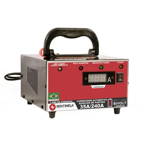 Carregador de bateria 35A C/auxiliar 12V - SENTINELA CAV3512