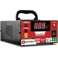 CARREGADOR DE BATERIA 5A S/auxiliar 12 V  - SENTINELA CA512 - imagem 1