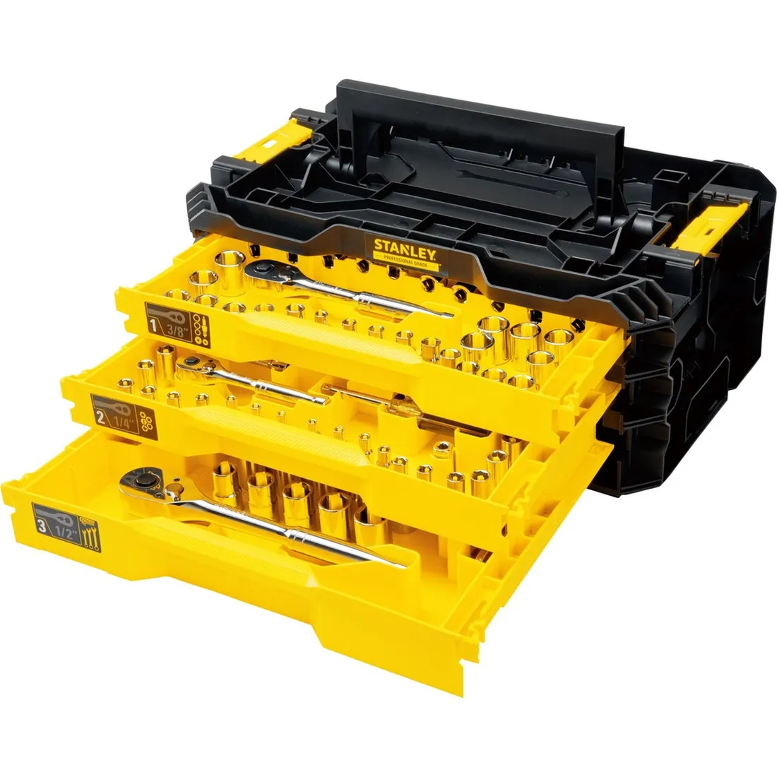 BAU COM 3 GAVETAS E 203 FERRAMENTAS STMT17993-LA STANLEY