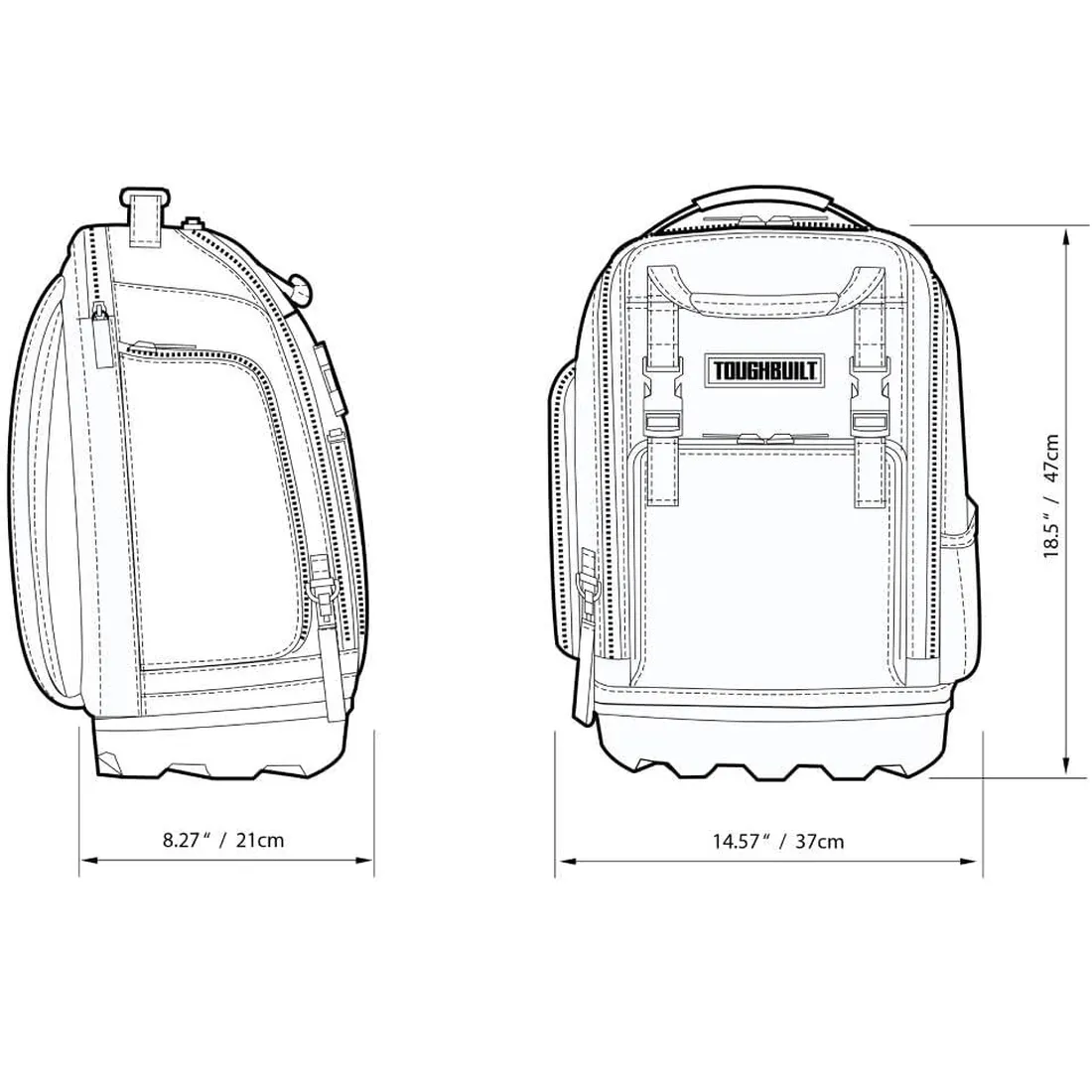 MOCHILA DE FERRAMENTAS PARA USO PROFISSIONAL TB-66C TOUGHBUILT