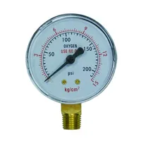 Manômetro oxigênio 200 psi V8 BRASIL 103579 - imagem 1