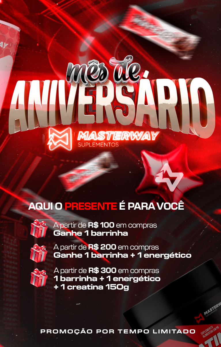 Banner mobile Aniversário Masterway - Brindes Progressivos