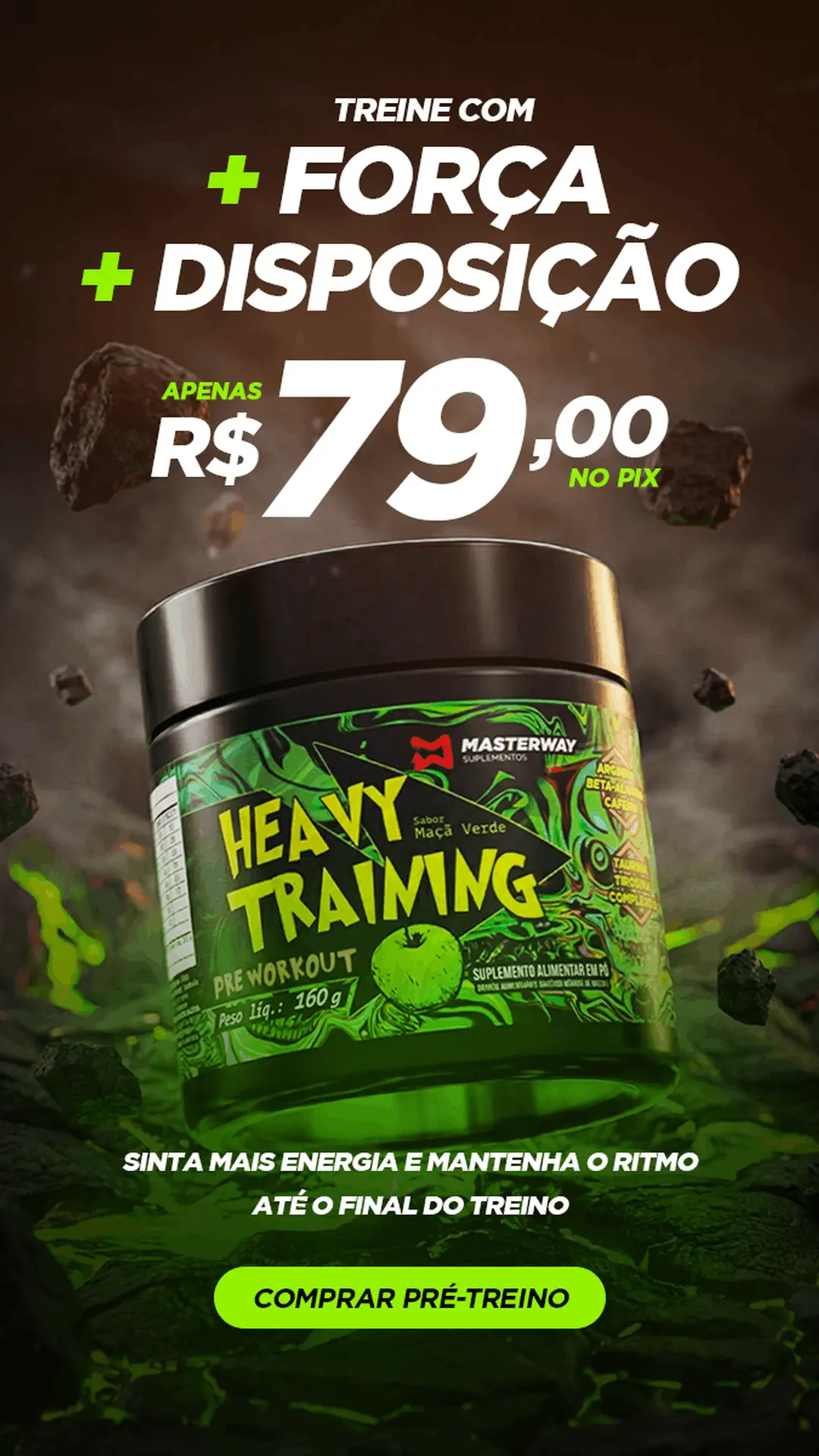 Banner mobile Pré-treino Heavy Training - Abril