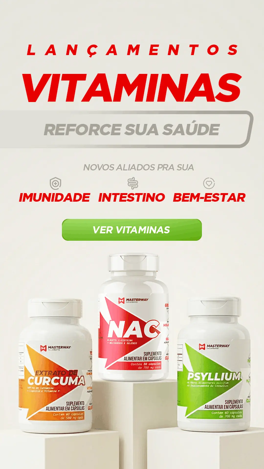 Banner mobile Lançamentos Vitaminas - Abril