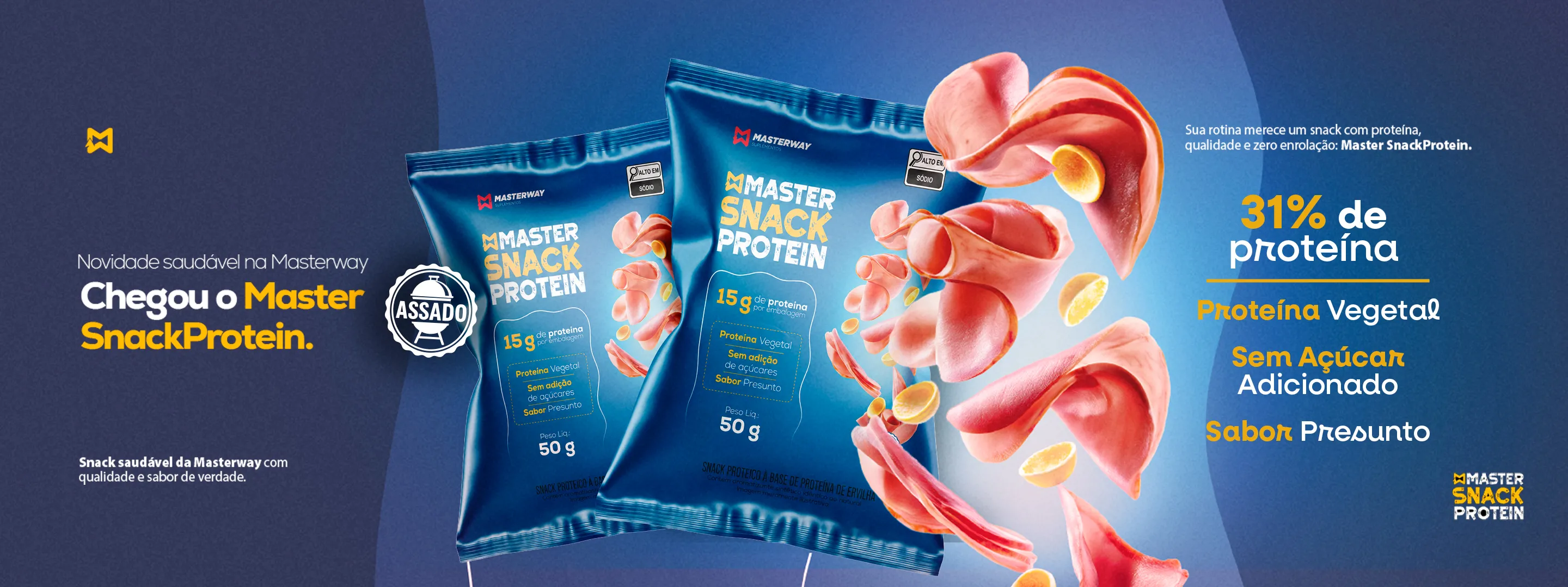 Banner Master Snack Protein 50g Presunto