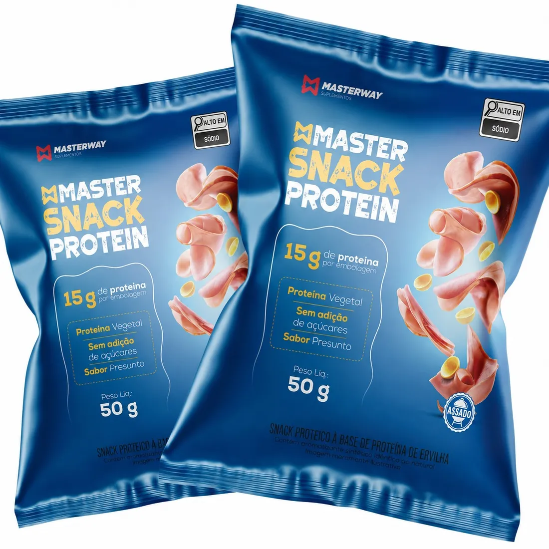 Master Snack Protein Presunto e Bacon | Snack Proteico Assado