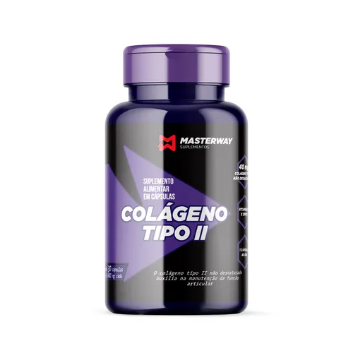 Colágeno Tipo II (30 caps) - Masterway Suplementos