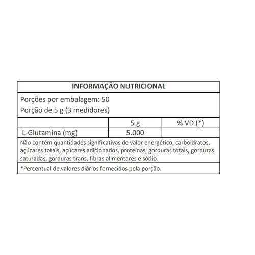 L-Glutamina 100% Pura (250g) - Masterway Suplementos