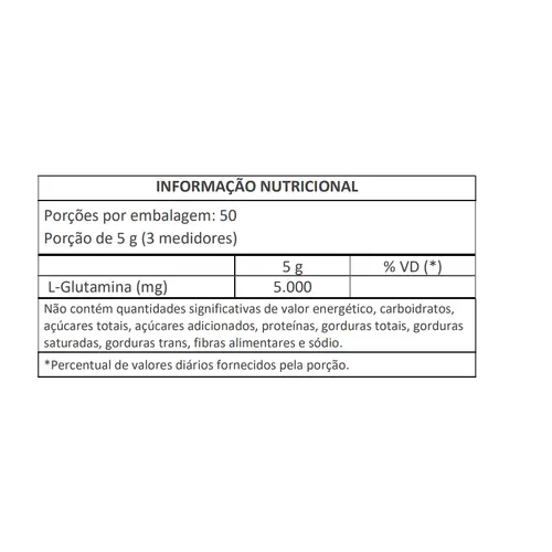 L-Gutamina 100% Pura (250G) - Masterway Suplementos