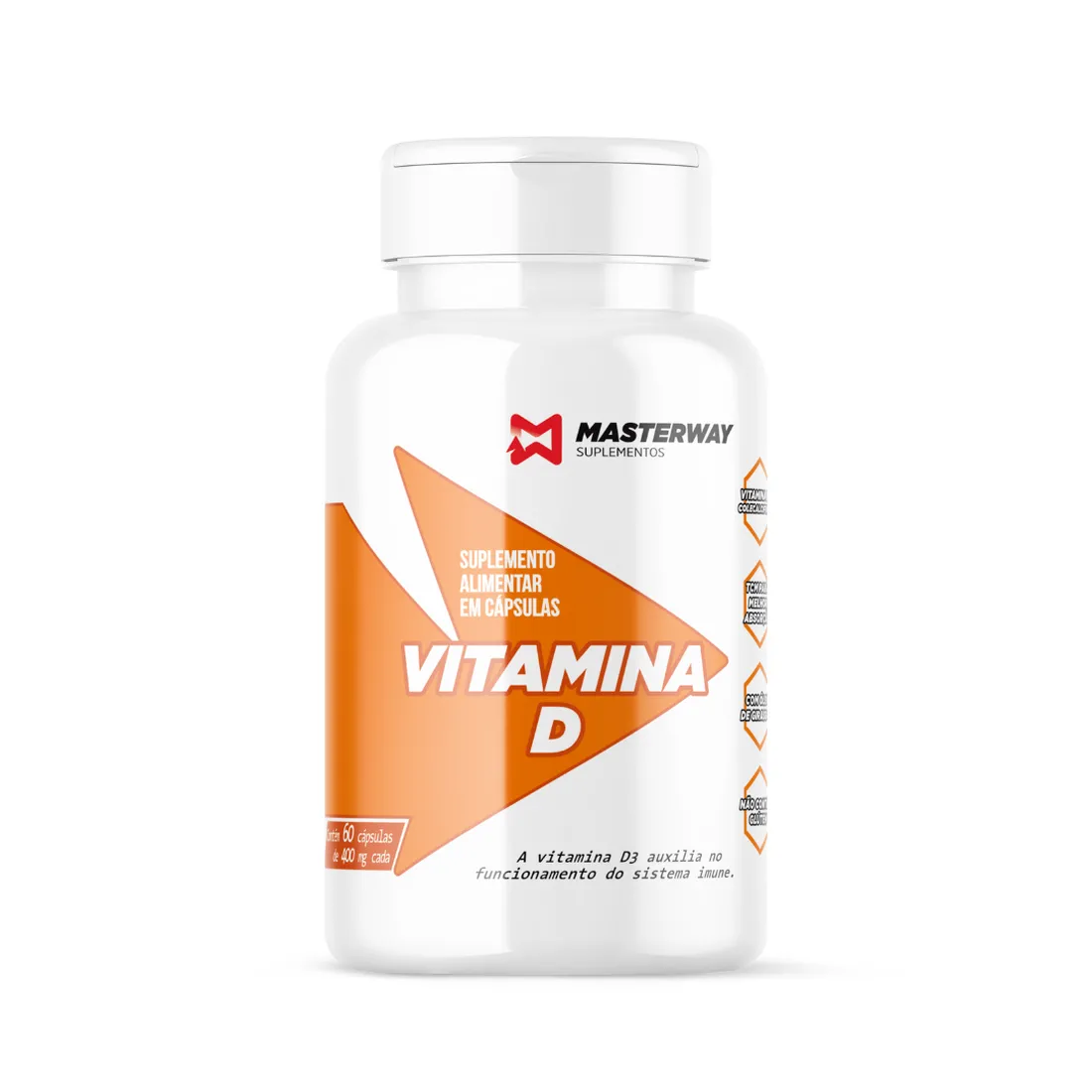 Vitamina D 2000UI 60 Cápsulas | Masterway Suplementos