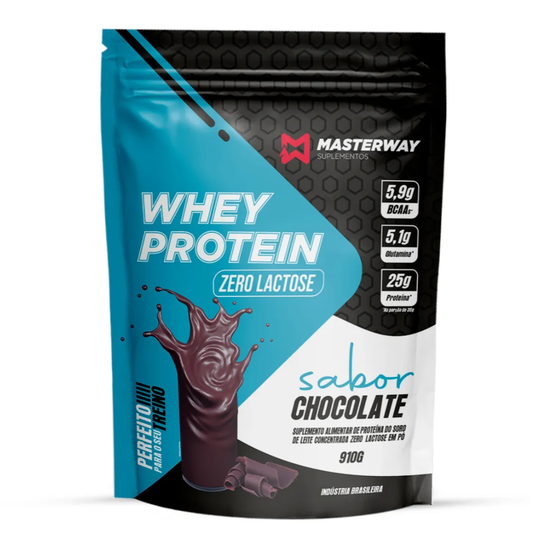 Whey Protein Zero Lactose 910g | Masterway Suplementos