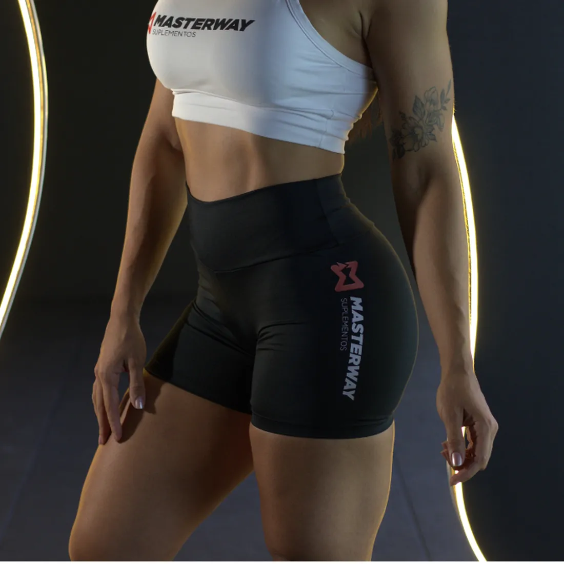 Short Feminino Academia Preto Comfort | Masterway