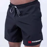 Bermuda Masterway Masculina Preta | Treino e Performance - imagem 1