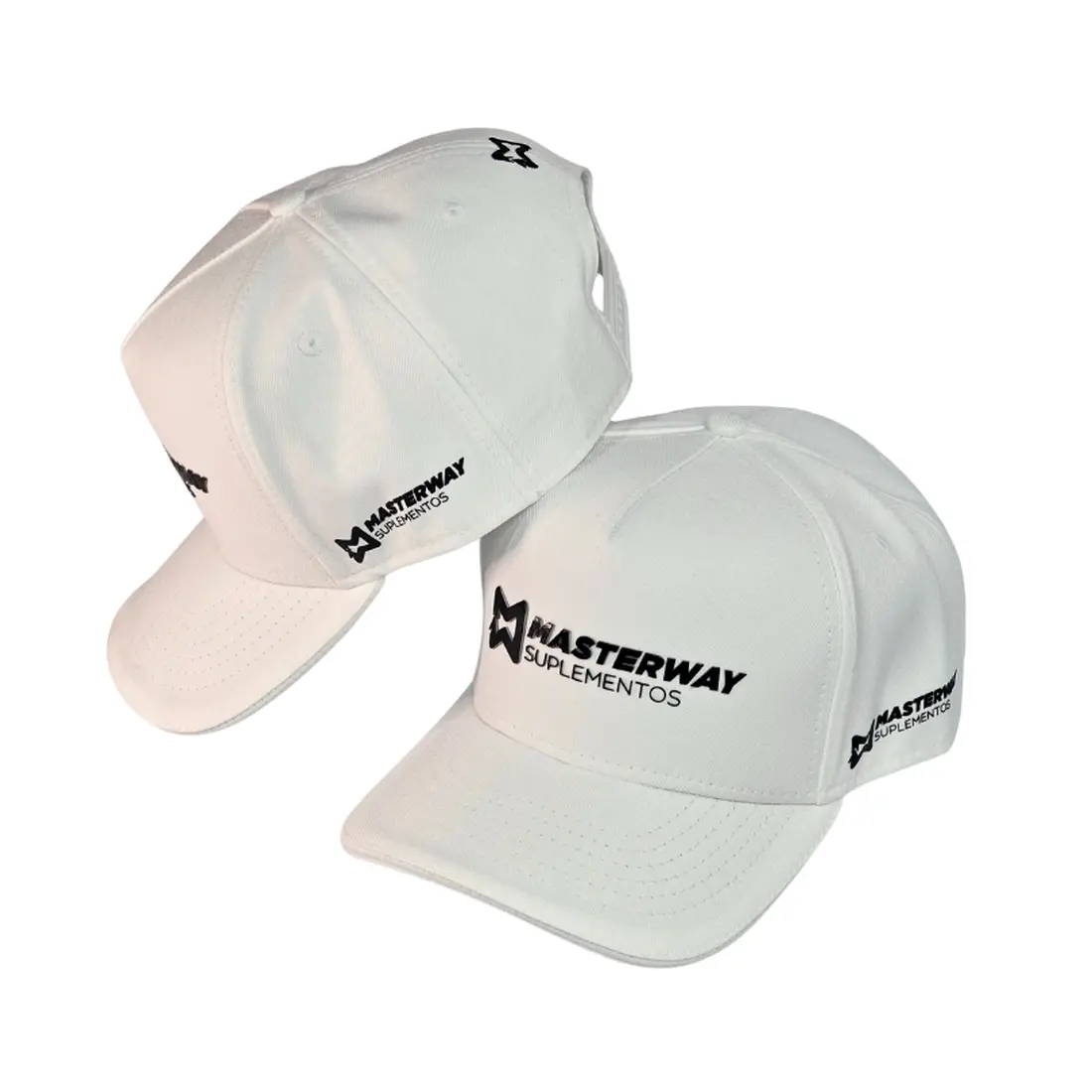 Boné Masterway | Branco com logo preta  - imagem 1