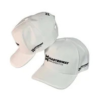 Boné Masterway Branco com Logo Preta Estendida | Aba Curva - imagem 1