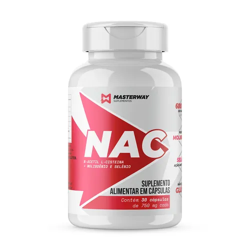 NAC (N-Acetil L-Cisteína) + Selênio + Molibdênio 30 CAPS